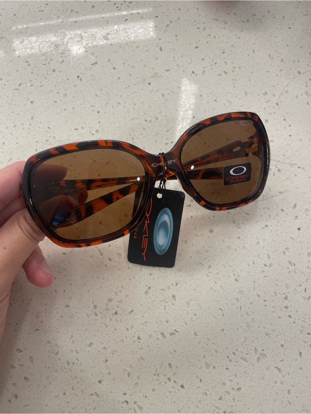 Oakley Women's Tortoise Shell Oversized Sunglasses - Brown Lenses